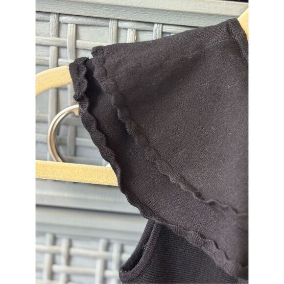 NWOT Milly Minis black knit flounce dress, Sz 10 , $225 B36 - Picture 5 of 7